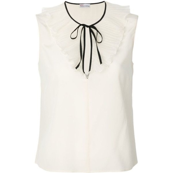 Red Valentino silk bow blouse - Picture 1 of 5